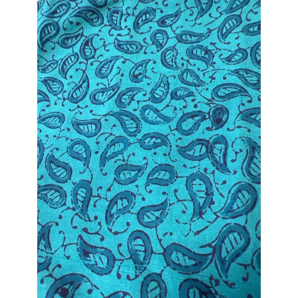Handloom Batik Paisley-Print Cotton Fat Quarter 18x22" For Sewing & Crafts - Picture 3 of 7